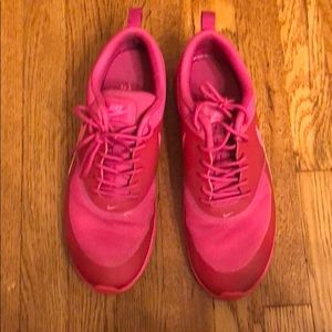 Likely Worn Neon Pink Nike Tennis Shoes (2014)